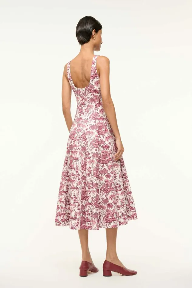 STAUD Dresses WELLS DRESS Bordeaux Toile 8211 Women STAUD Dresses WELLS DRESS Bordeaux Toile 8211 Women