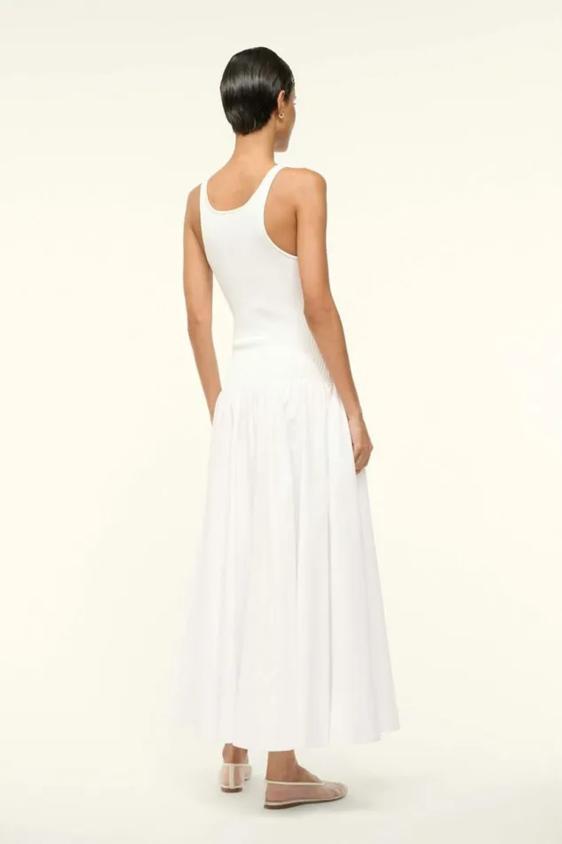 STAUD Dresses YAMILA DRESS White 8211 Women STAUD Dresses YAMILA DRESS White 8211 Women