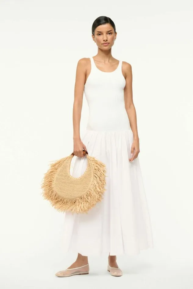 STAUD Dresses YAMILA DRESS White 8211 Women STAUD Dresses YAMILA DRESS White 8211 Women