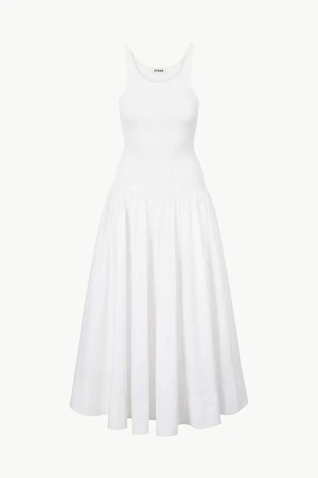 STAUD Dresses YAMILA DRESS White 8211 Women STAUD Dresses YAMILA DRESS White 8211 Women
