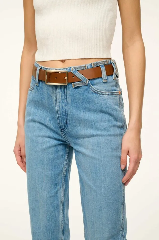 STAUD Essentials JEANS BELT Tan Yellow Gold 8211 Women STAUD Essentials JEANS BELT Tan Yellow Gold 8211 Women