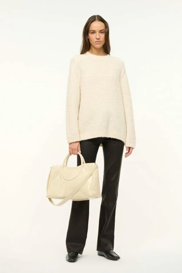 STAUD Essentials MAUDE SATCHEL Cream 8211 Women STAUD Essentials MAUDE SATCHEL Cream 8211 Women