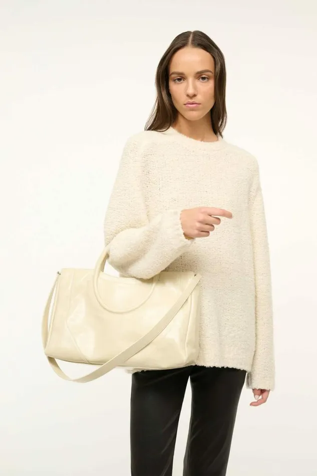 STAUD Essentials MAUDE SATCHEL Cream 8211 Women STAUD Essentials MAUDE SATCHEL Cream 8211 Women