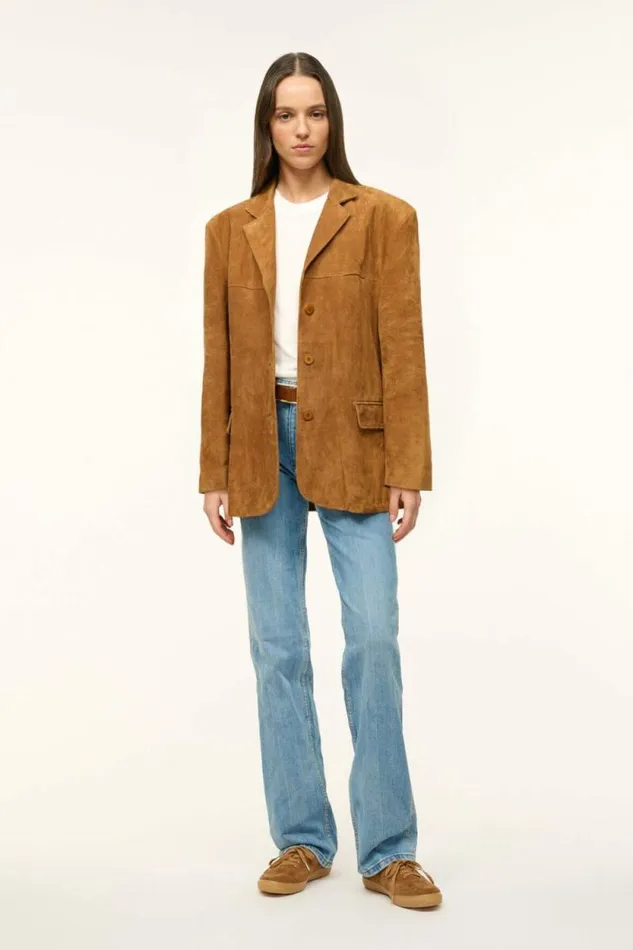 STAUD Outerwear and Jackets CORRINE JACKET Tan 8211 Women STAUD Outerwear and Jackets CORRINE JACKET Tan 8211 Women