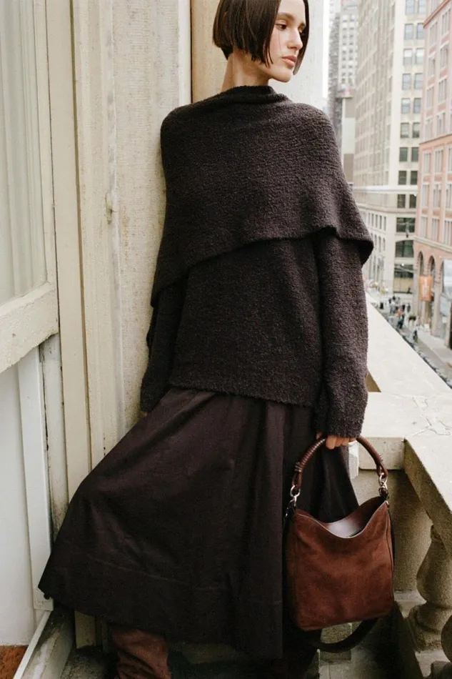 STAUD Shoulder MEL BAG Mahogany Suede 8211 Women STAUD Shoulder MEL BAG Mahogany Suede 8211 Women