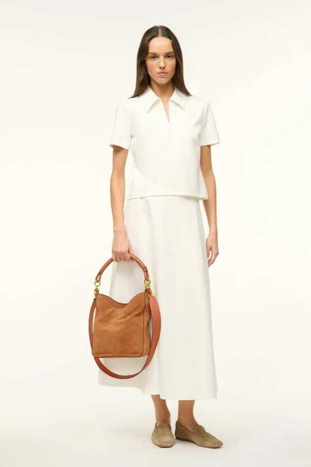 STAUD Shoulder MEL BAG Tan Suede 8211 Women STAUD Shoulder MEL BAG Tan Suede 8211 Women