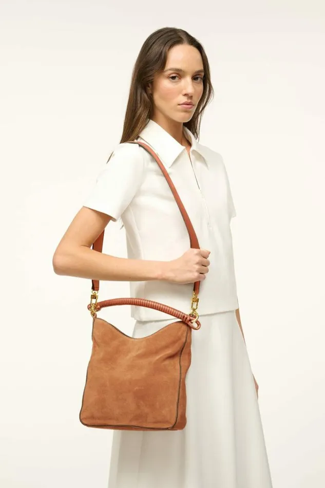 STAUD Shoulder MEL BAG Tan Suede 8211 Women STAUD Shoulder MEL BAG Tan Suede 8211 Women