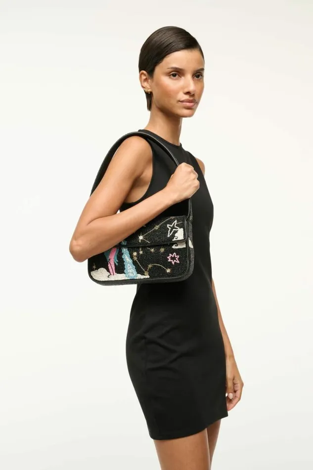 STAUD Shoulder TOMMY BEADED BAG Aquarius 8211 Women