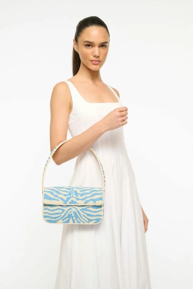 STAUD Shoulder TOMMY BEADED BAG Light Blue Cream 8211 Women STAUD Shoulder TOMMY BEADED BAG Light Blue Cream 8211 Women