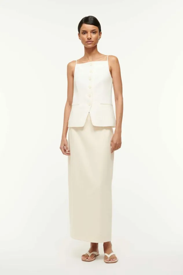 STAUD Skirts SMITH SKIRT Ecru 8211 Women