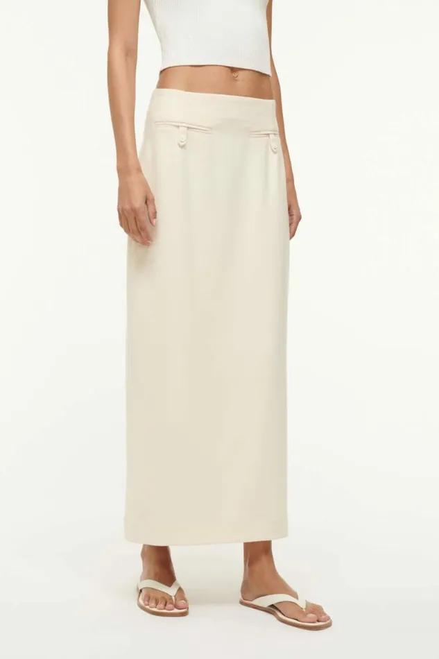 STAUD Skirts SMITH SKIRT Ecru 8211 Women STAUD Skirts SMITH SKIRT Ecru 8211 Women