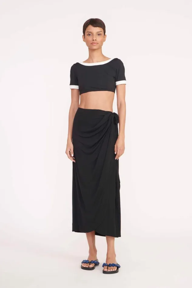 STAUD Swim ANGELICA COVERUP SKIRT Black 8211 Women