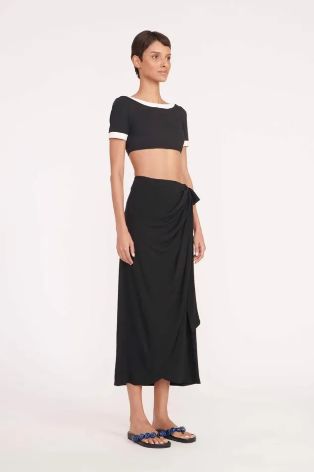 STAUD Swim ANGELICA COVERUP SKIRT Black 8211 Women STAUD Swim ANGELICA COVERUP SKIRT Black 8211 Women
