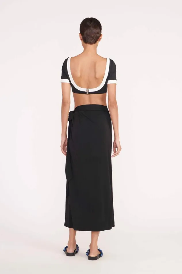 STAUD Swim ANGELICA COVERUP SKIRT Black 8211 Women STAUD Swim ANGELICA COVERUP SKIRT Black 8211 Women