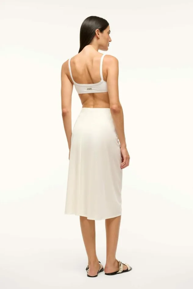 STAUD Swim CHIARA COVERUP SKIRT White 8211 Women