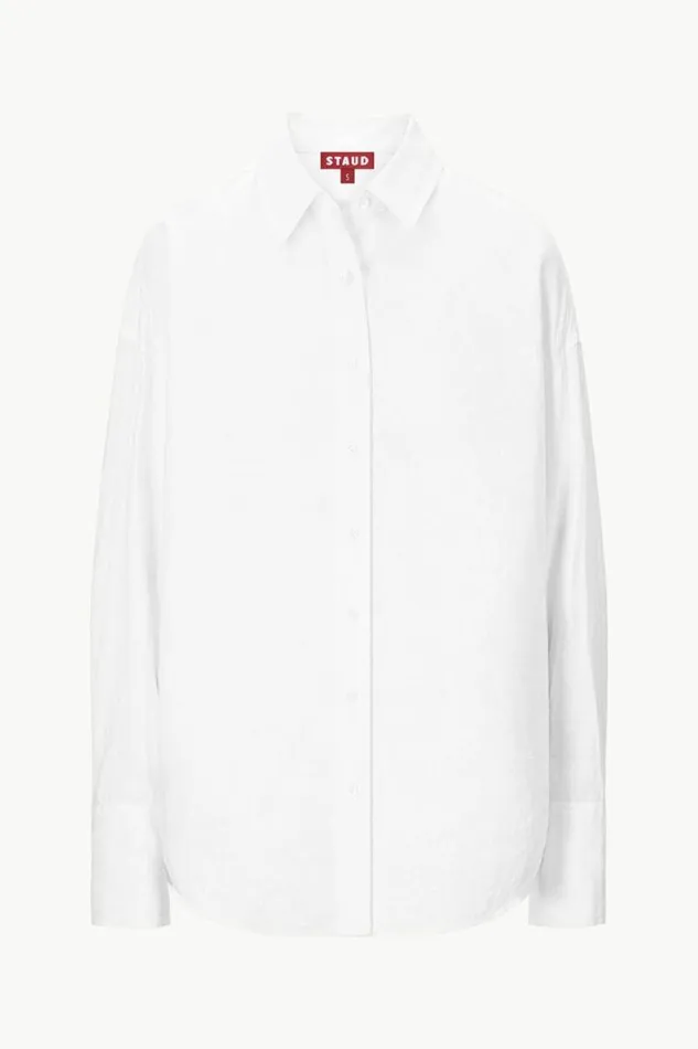 STAUD Swim COLTON COVERUP SHIRT White 8211 Women STAUD Swim COLTON COVERUP SHIRT White 8211 Women