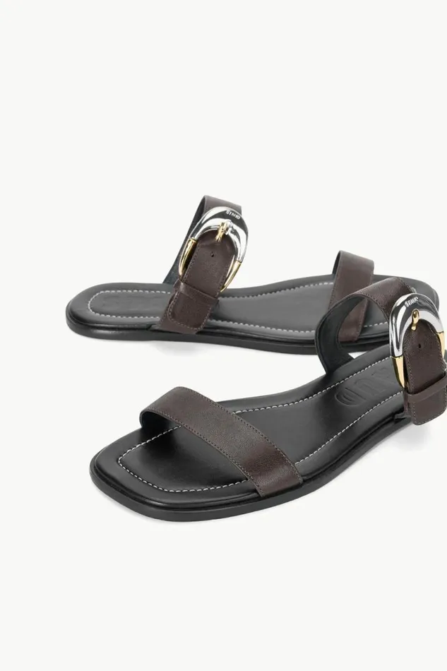 STAUD Swim HARLOW FLAT SANDAL Espresso 8211 Women STAUD Swim HARLOW FLAT SANDAL Espresso 8211 Women