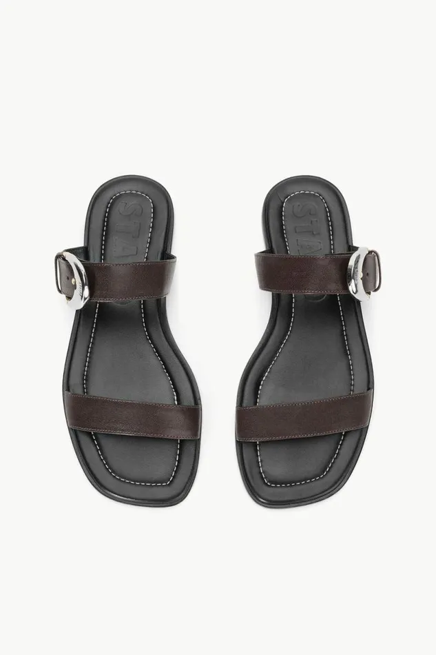 STAUD Swim HARLOW FLAT SANDAL Espresso 8211 Women STAUD Swim HARLOW FLAT SANDAL Espresso 8211 Women