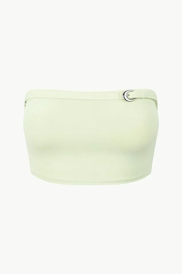 STAUD Swim JUNO BIKINI TOP Pale Jade 8211 Women STAUD Swim JUNO BIKINI TOP Pale Jade 8211 Women