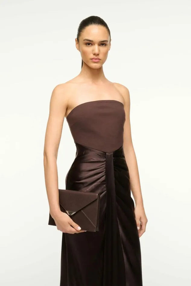STAUD The Evening Edit MARCELLA CLUTCH Espresso 8211 Women