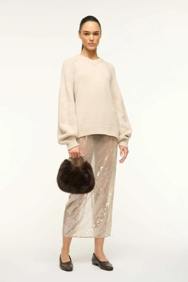 STAUD The Evening Edit ROMEO FAUX FUR BAG Espresso 8211 Women