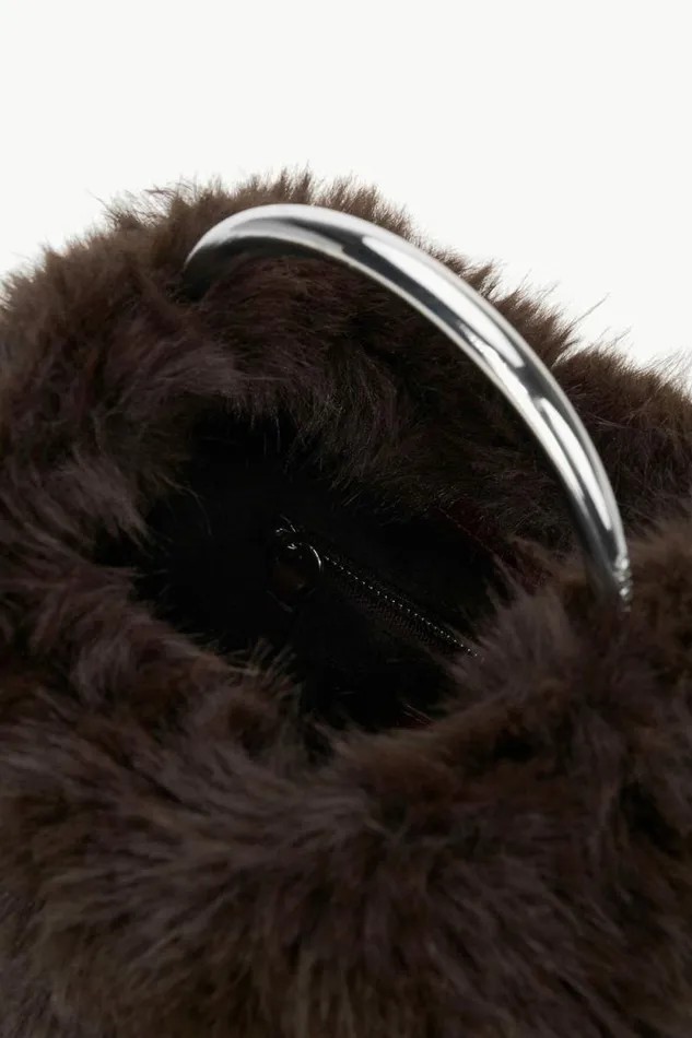 STAUD The Evening Edit ROMEO FAUX FUR BAG Espresso 8211 Women