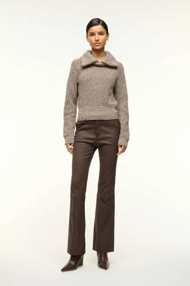 STAUD The Knit Shop CHRISTOPHER SWEATER Mocha Melange 8211 Women STAUD The Knit Shop CHRISTOPHER SWEATER Mocha Melange 8211 Women