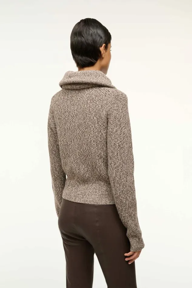 STAUD The Knit Shop CHRISTOPHER SWEATER Mocha Melange 8211 Women STAUD The Knit Shop CHRISTOPHER SWEATER Mocha Melange 8211 Women