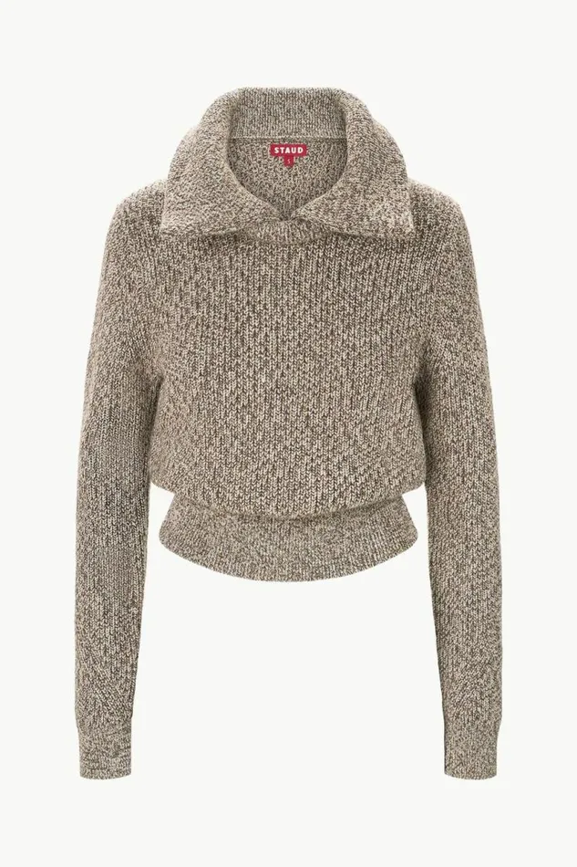 STAUD The Knit Shop CHRISTOPHER SWEATER Mocha Melange 8211 Women STAUD The Knit Shop CHRISTOPHER SWEATER Mocha Melange 8211 Women