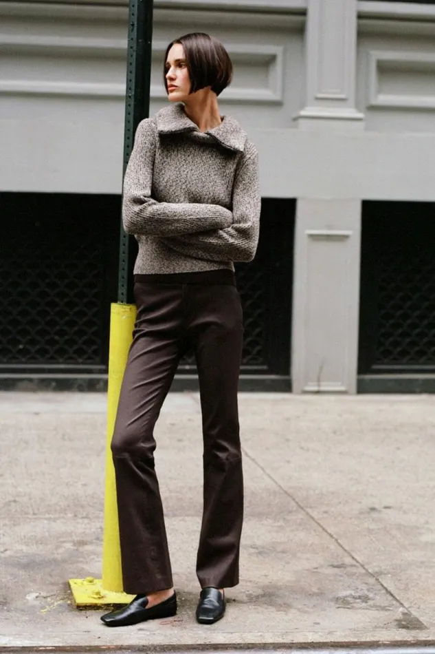 STAUD The Knit Shop CHRISTOPHER SWEATER Mocha Melange 8211 Women STAUD The Knit Shop CHRISTOPHER SWEATER Mocha Melange 8211 Women