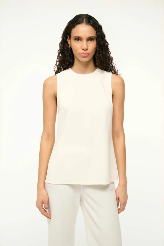STAUD Tops BRONTE TOP Ivory 8211 Women STAUD Tops BRONTE TOP Ivory 8211 Women