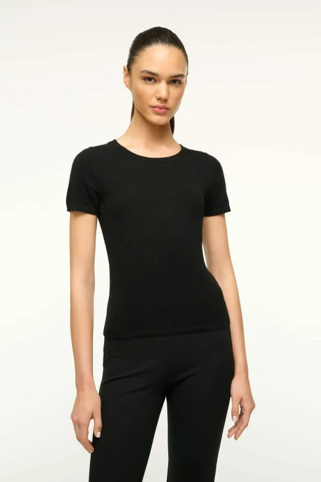 STAUD Tops EASY CASHMERE TEE Black 8211 Women
