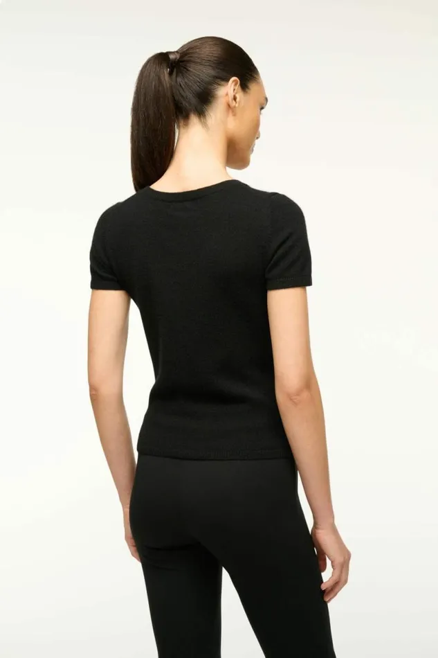 STAUD Tops EASY CASHMERE TEE Black 8211 Women