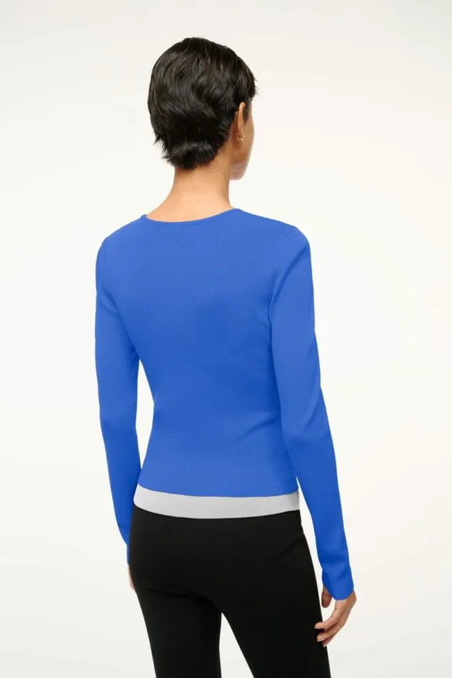 STAUD Tops SALINAS TOP Deep Sea White 8211 Women STAUD Tops SALINAS TOP Deep Sea White 8211 Women