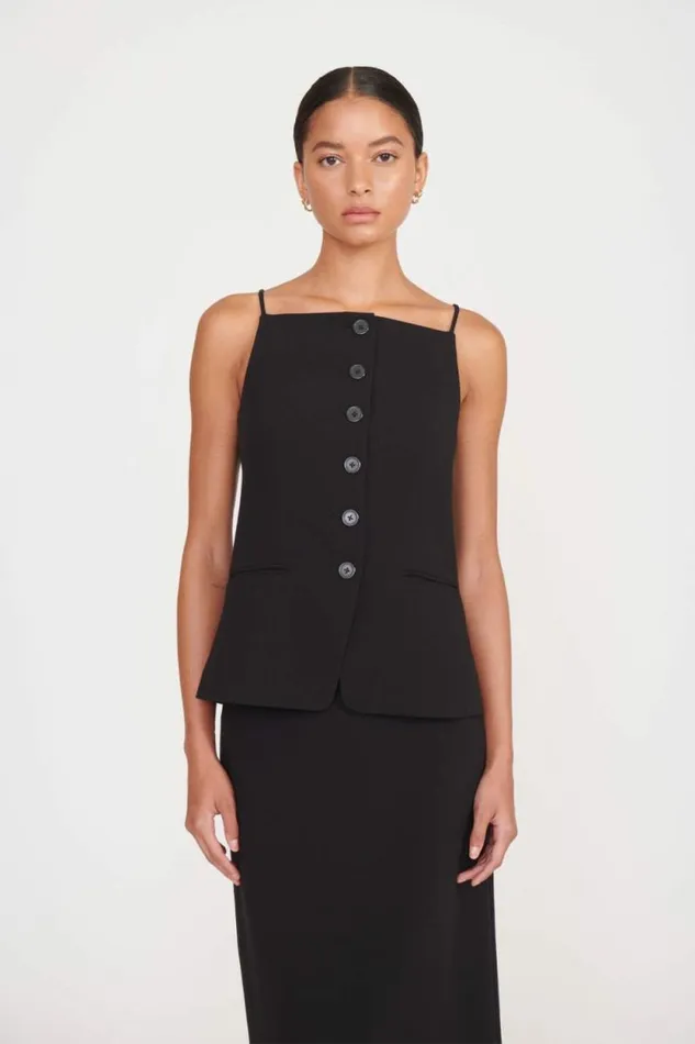 STAUD Tops UNA TOP Black 8211 Women STAUD Tops UNA TOP Black 8211 Women
