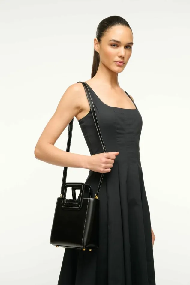 STAUD Totes MINI SHIRLEY LEATHER BAG Black 8211 Women STAUD Totes MINI SHIRLEY LEATHER BAG Black 8211 Women