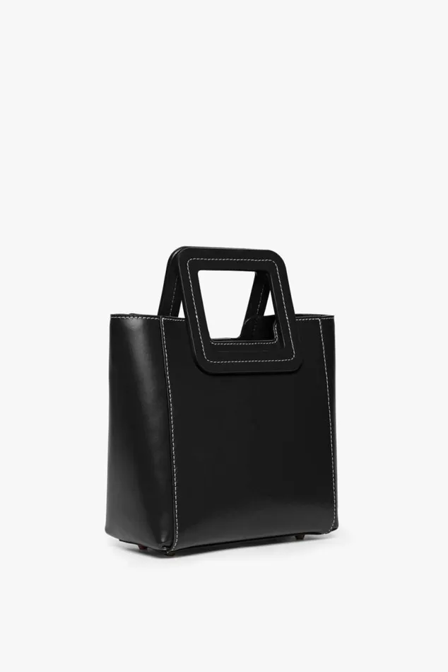 STAUD Totes MINI SHIRLEY LEATHER BAG Black 8211 Women STAUD Totes MINI SHIRLEY LEATHER BAG Black 8211 Women