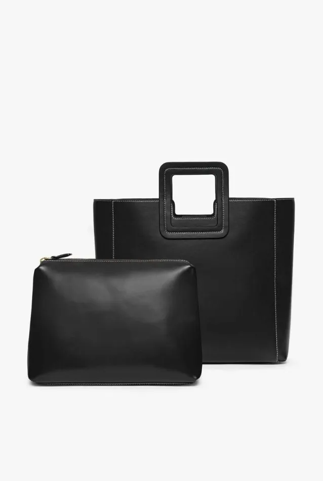 STAUD Totes SHIRLEY LEATHER BAG Black 8211 Women