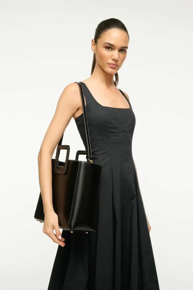 STAUD Totes SHIRLEY LEATHER BAG Black 8211 Women
