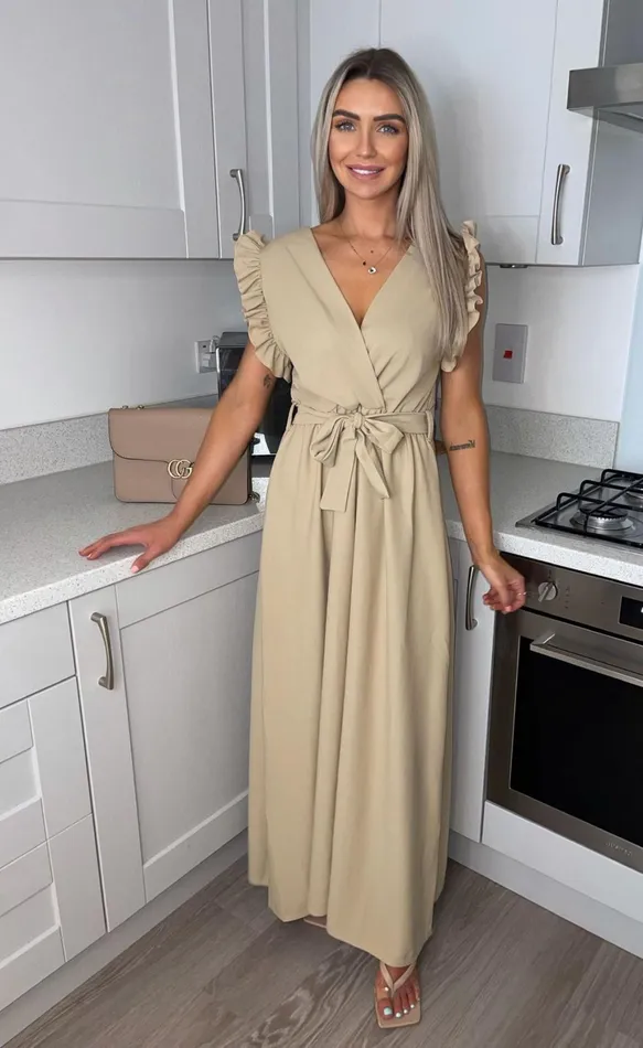 Stone Makayla Wrap Strappy Maxi Dress Women Missfiga Wrap Dresses Stone Makayla Wrap Strappy Maxi Dress Women Missfiga Wrap Dresses