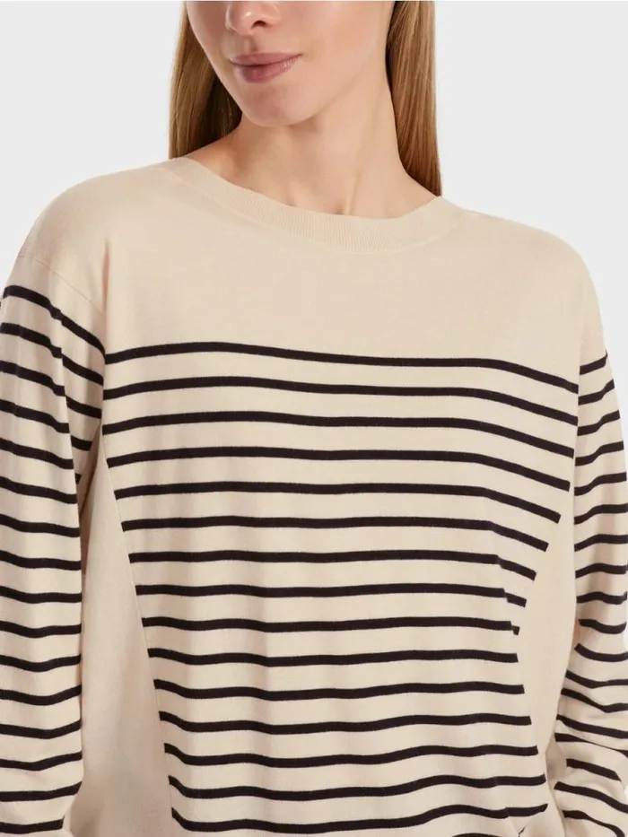 Strick Damen Marc Cain Sweater 034Rethink Together034 Blackalmond Milk