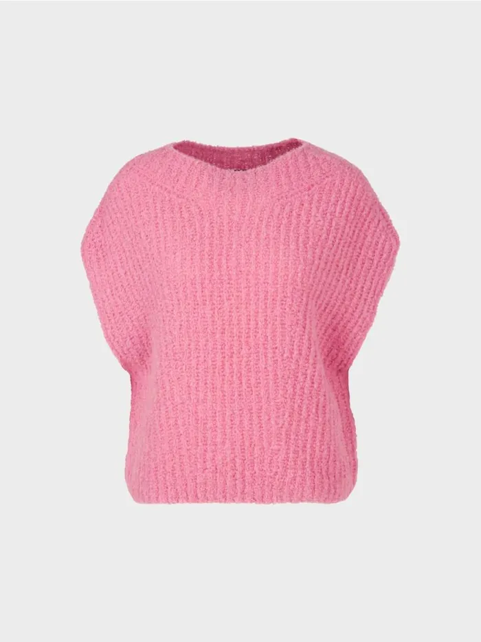 Strick Damen Marc Cain Tank Top 100 Made In Germany Bright Orchid
