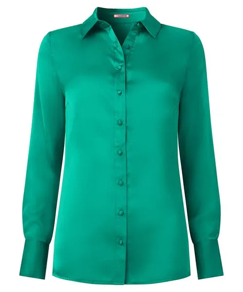 Stunning Satin Blouse Green Tops Tunics and Blouses Joebrowns Apparel Stunning Satin Blouse Green Tops Tunics and Blouses Joebrowns Apparel