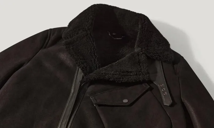 Suede and Shearling Jackets Men Belstaff Storm Coat Black Suede and Shearling Jackets Men Belstaff Storm Coat Black