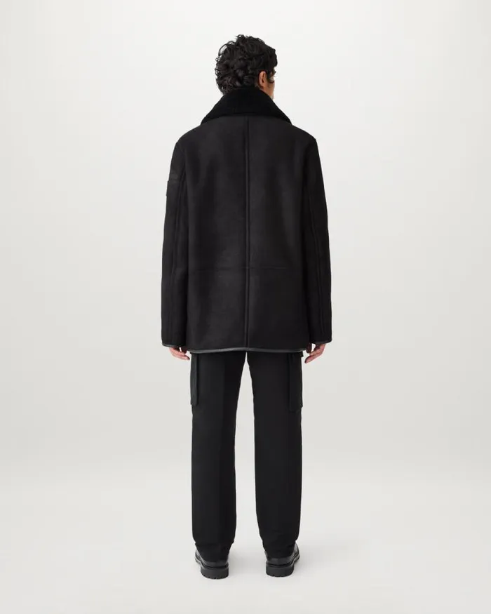 Suede and Shearling Jackets Men Belstaff Storm Coat Black Suede and Shearling Jackets Men Belstaff Storm Coat Black