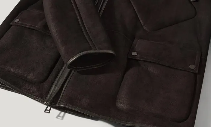 Suede and Shearling Jackets Men Belstaff Storm Coat Black Suede and Shearling Jackets Men Belstaff Storm Coat Black