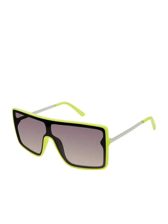 Sunglasses Accessories Jessica Simpson Square Shield Metal Temple Sunglasses In Yellow