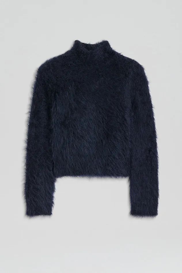 Sweaters Women BRUSHED MOHAIR SLIM SWEATER NAVY Scanlan Theodore Sweaters Women BRUSHED MOHAIR SLIM SWEATER NAVY Scanlan Theodore