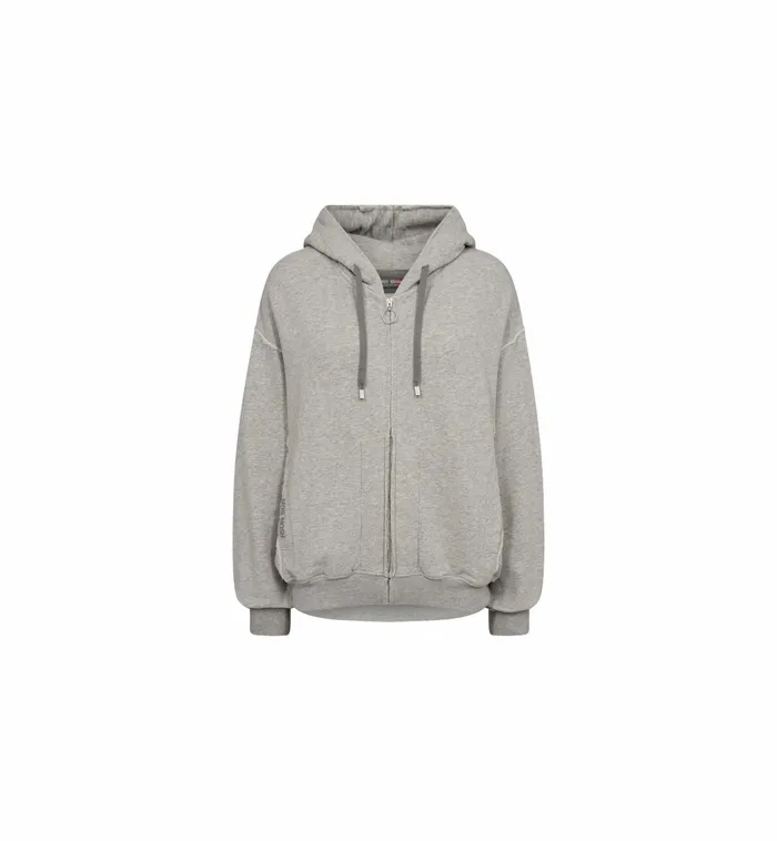 Sweats MOS MOSH Women MMVinca Zip Hoodie Sweatshirt Grey Melange