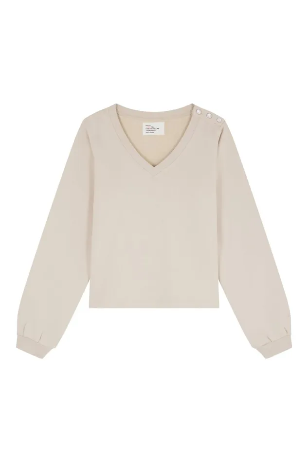 Sweatshirts Women Leon and Harper Sarah Plain Sweatshirt Stone